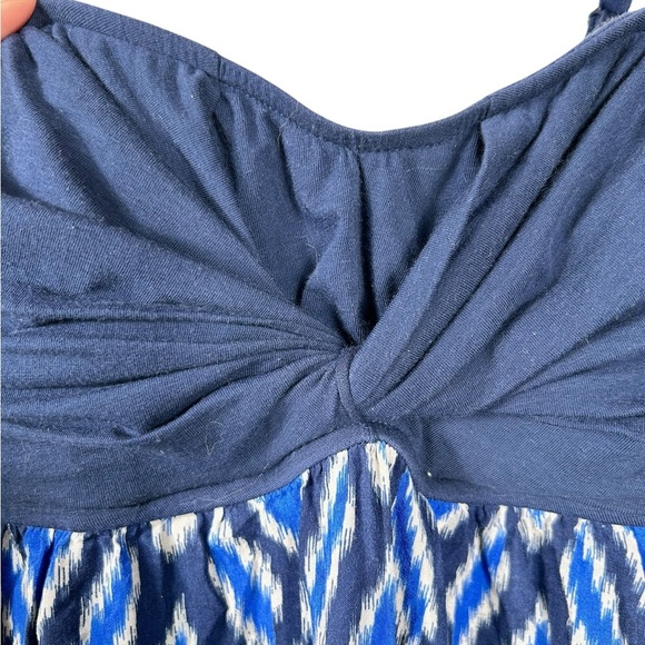 Anthropologie Lilka Cobalt Blue Ikat Maxi
Dress, Small Boho Hippie Summer Straps - Picture 5 of 8